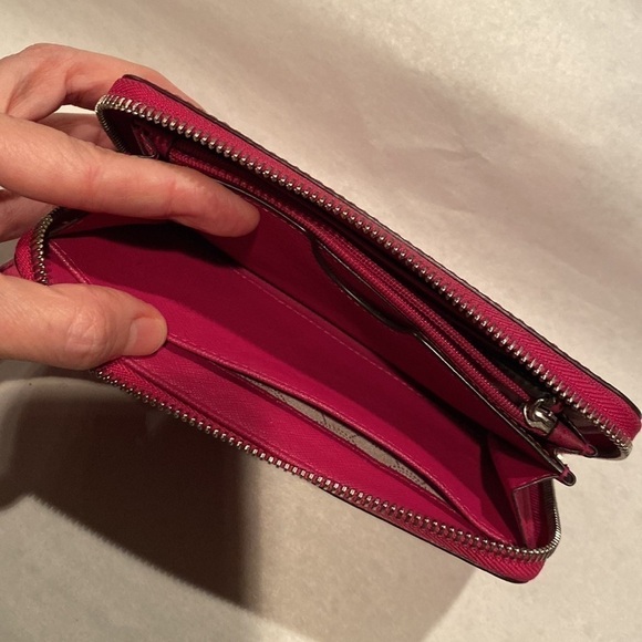 Michael Kors Jet Set Large Wristlet Clutch Wallet, Hot Pink - Picture 7 of 10